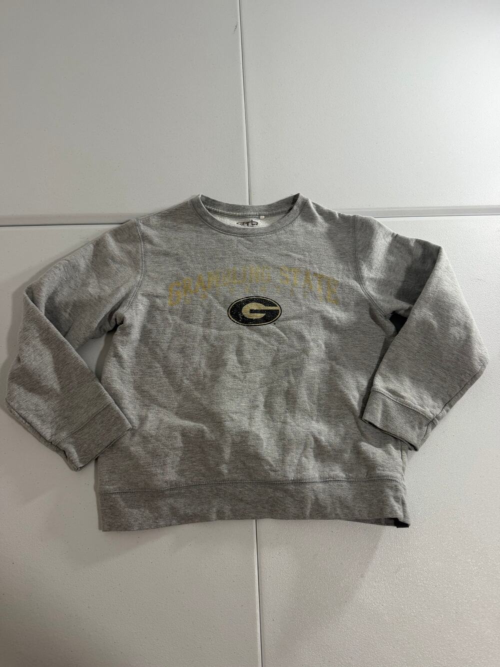 Grambling State Tigers Sweatshirt Youth Large 9-10 Gray HBCU Crewneck Garb